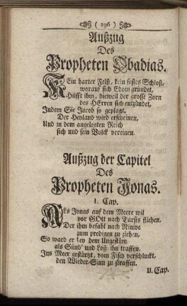 Außzug der Capitel Des Propheten Obadias