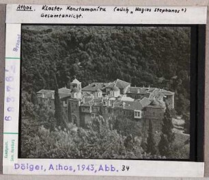 Athos: Kloster Konstamonítu, Hagios Stephanos, Gesamtansicht