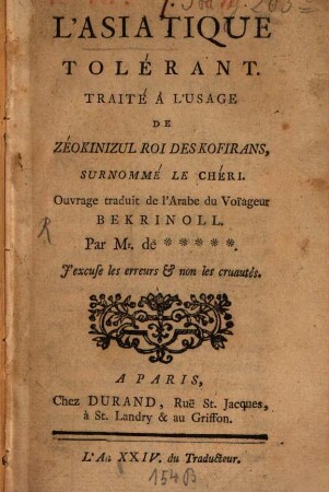 L' Asiatique tolerant