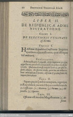Liber II. De Reipublicae Administratione