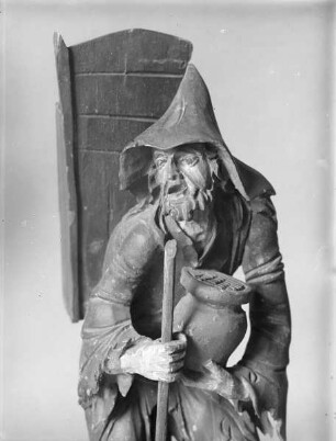 Troger-Figuren / Bettlerpaar — Alter Bettler mit Feuertopf