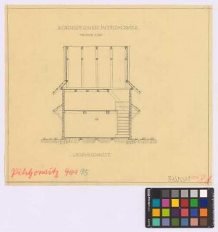 Pilchowitz ([Landkreis Tost-Gleiwitz]): Kornspeicher. Kornspeicher (Längsschnitt)