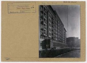 Karl Marx-Allee, Bauabschnitt C-Süd, Rückseite. Berlin, Friedrichshain, Karl-Marx-Allee (vor 1961 Stalinallee)