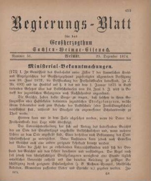 Nr. 36 : 25. Dezember 1874