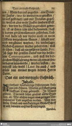 Das ein und viertzigste Gespräch