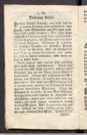 §. III. Heilsame Lehre.