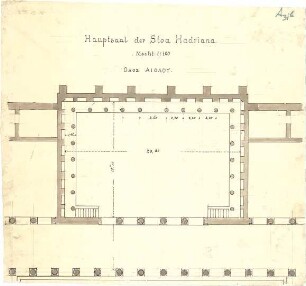 Thiersch, August ; Athen (Griechenland); Stoa des Hadrian - Hauptsaal (Grundriss)