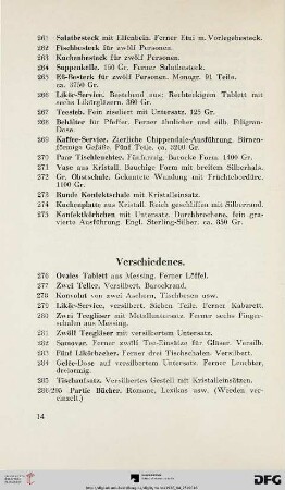 Verschiedenes (Nr. 276-295)