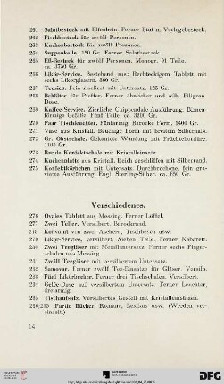 Verschiedenes (Nr. 276-295)