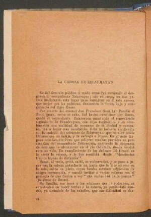 La cabeza de Zelarrayán