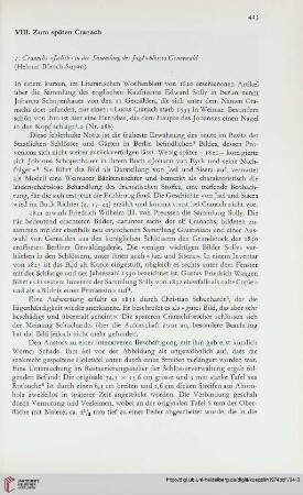 VIII: Zum späten Cranach