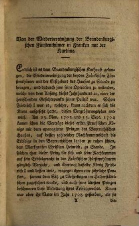 Staatsarchiv der Königl. Preußl. Fürstenthümer in Franken, 1