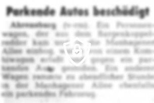 Parkende Autos beschädigt