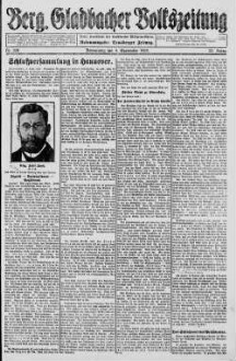 Bergisch Gladbacher Volkszeitung. 1906-1929