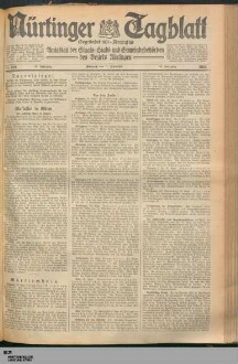 Nürtinger Tagblatt : Neuffener Rundschau : Wendlinger Zeitung : parteiamtliche Tageszeitung