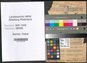 Entnazifizierung Oskar Berner , geb. 06.09.1886 (Inspektor)