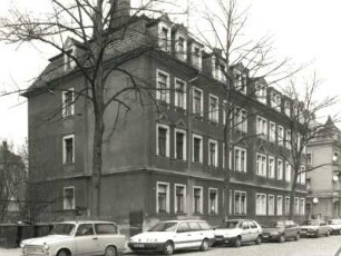 Dresden-Pieschen. Doppelwohnhaus, Trachenberger Straße 3/5, um 1890. Straßenansicht