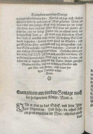 Euangelium am vierden Sontage nach der heiligen drey Könige/ Matt. 8.