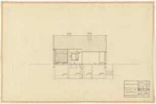 Wohnhaus Jagusch, Karlsruhe: Ansicht von Nordosten 1:50
