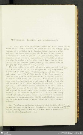 Manuscripts, Editions And Commentaries