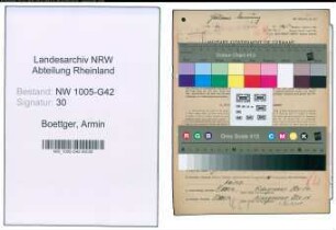 Entnazifizierung Armin Boettger , geb. 14.01.1878 (Kaufmann)