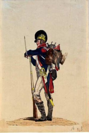 Französischer Infanterist der Revolutionsarmee