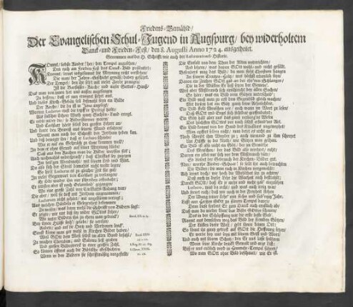 Friedens-Gemähld ... Anno 1724. ausgetheilet ...
