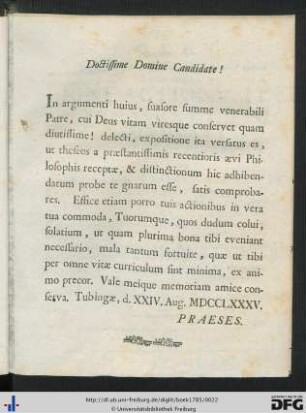 Doctissime Domine Candidate!