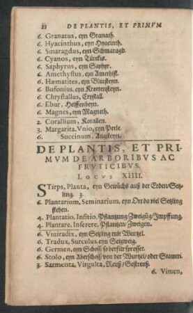 De Plantis, Et Primum De Arboribus Ac Fruticibus. Locus XIIII.
