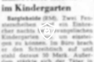 Einbrecher nachts im Kindergarten