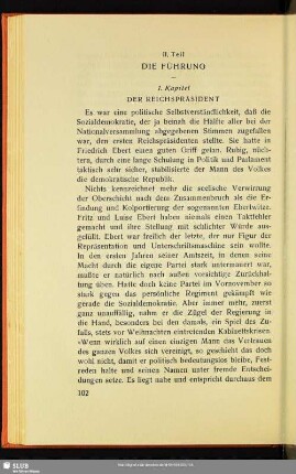 II. Teil: Die Führung
