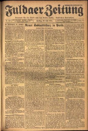 Ausgabe vom Freitag, den 23. Juli 1926.