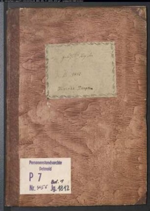 Zivilstandsregister der Mairie Dingden (GAHT 1812; GAHT 1813; GAHT 1814). (Gemeinde: Dingden, Kreis Borken)