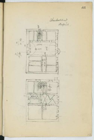 Rathaus, Deutschbrod: Grundrisse (aus: Skizzen- und Fotoalbum 21)