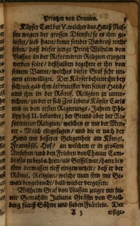 Lebens-Beschreibung und Geschichten der Prinzen von Oranien biß auff den jetzo regierenden König in Engelland