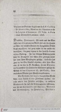 Théatre et Poésies fugitives de I.F. Collin D'Harville, Membre de l'Institut et de la Légion d'honneur
