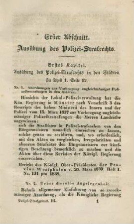 Erster Abschnitt. Ausübung des Polizei-Strafrechts