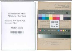 Entnazifizierung Maria Molter , geb. 30.01.1913 (Angestellte)