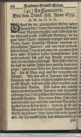 (41.) Zu Hannover. Bey dem Danck-Fest. Anno 1679