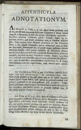 Appendicula Adnotationum.