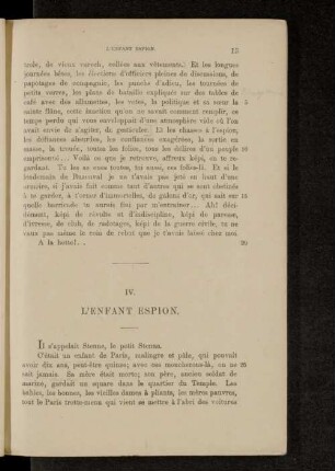 IV. L'enfant espion.