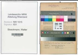 Entnazifizierung Walter Stoeckmann , geb. 26.01.1894 (Chemiker)