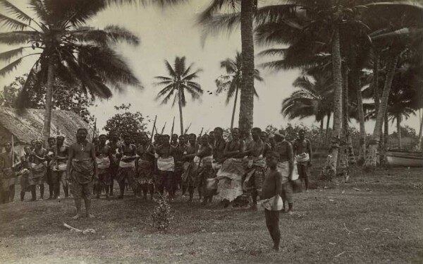 "Tamasese with entourage, Samoa-Ins."