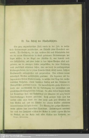 12. Am Schluß des Schulbhalbjahrs
