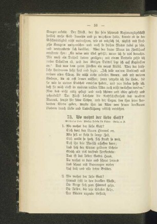 73. Wo wohnt der liebe Gott?