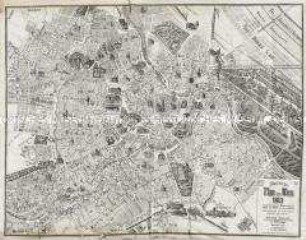 Plan mit Illustrationen von Wien