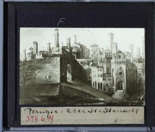 unbekannt (18. Jh., nach Bonfigli?), Ansicht von Perugia (Perugia GN 579) : Stadtansicht