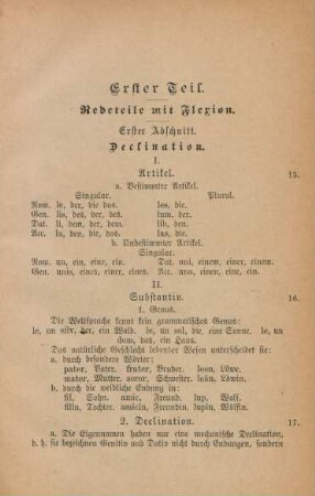 Erster Abschnitt. Declination