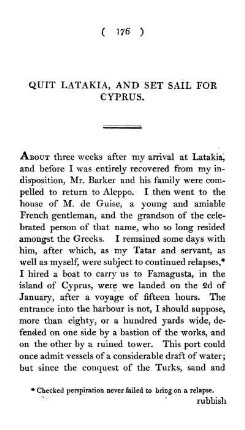 Quit Latakia, and set sail for Cyprus