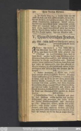 V. Vom Göttlichen Frieden.